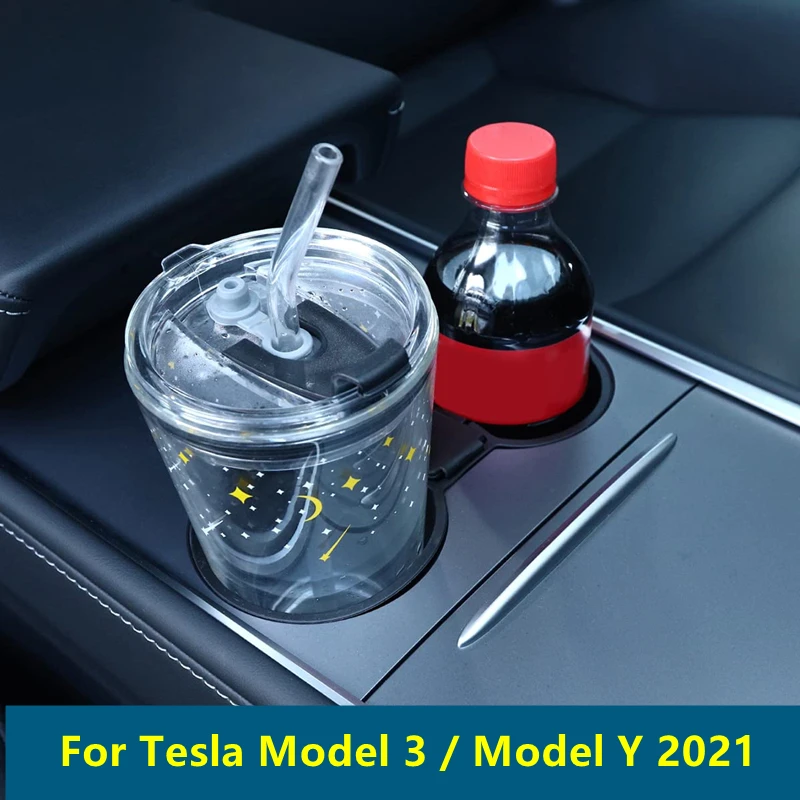 

Center Console Car Cup Holder for Tesla Model 3 Model Y Inserted Cup Holder Trash Can Storage Box Waterproof Car Drinking