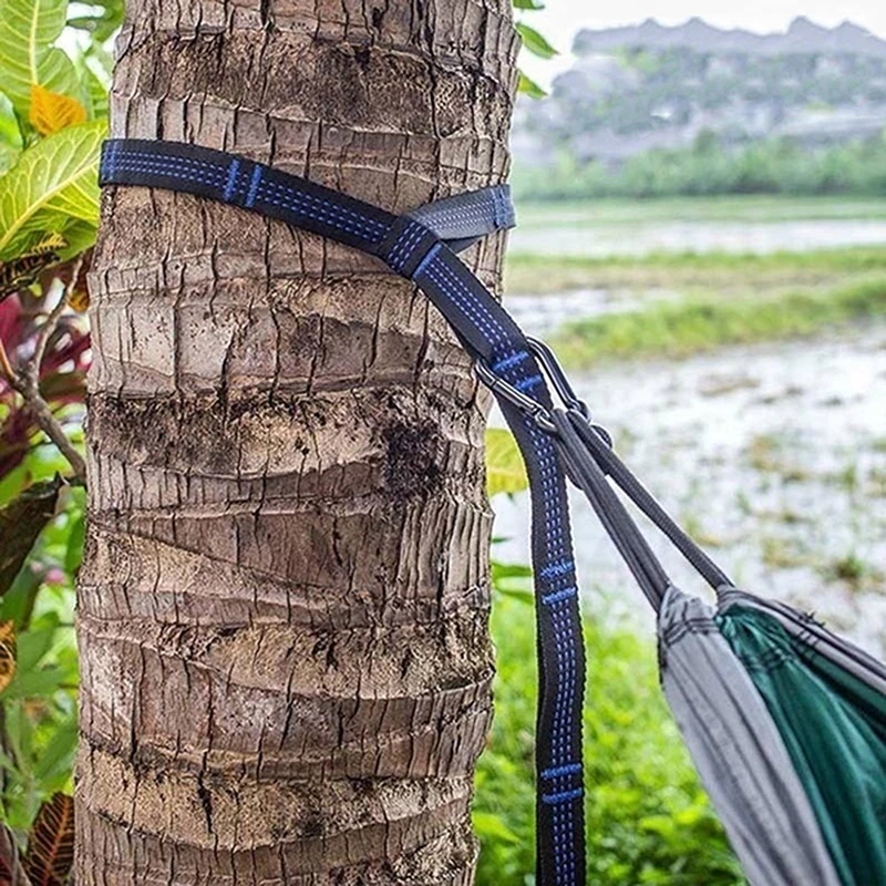 

2pcs Heavy Hammock Sling Tree Sling Outdoor Camping Clothesline Adjustable Outdoor Hammock Tree Strap And Tree Rope