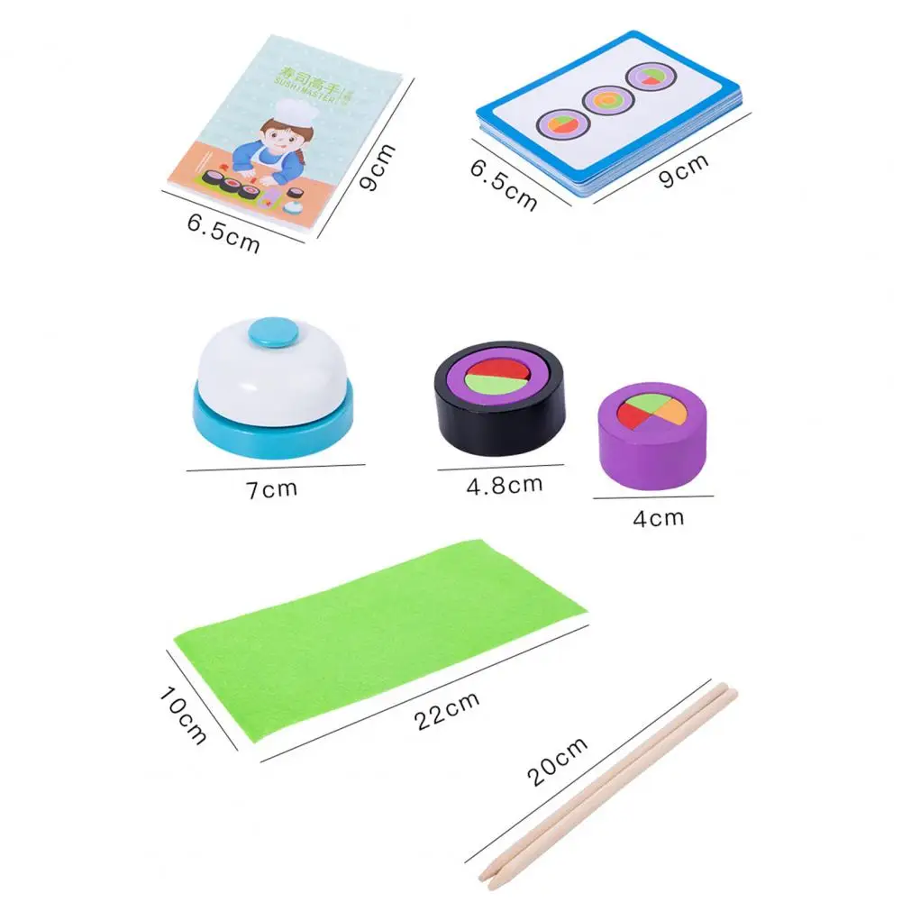 

1 Set Educational Sushi Toy Set Simulated Funny Wooden Pretend Play Sushi Toy for Children Kitchen Toys Kids Pretend Play Set