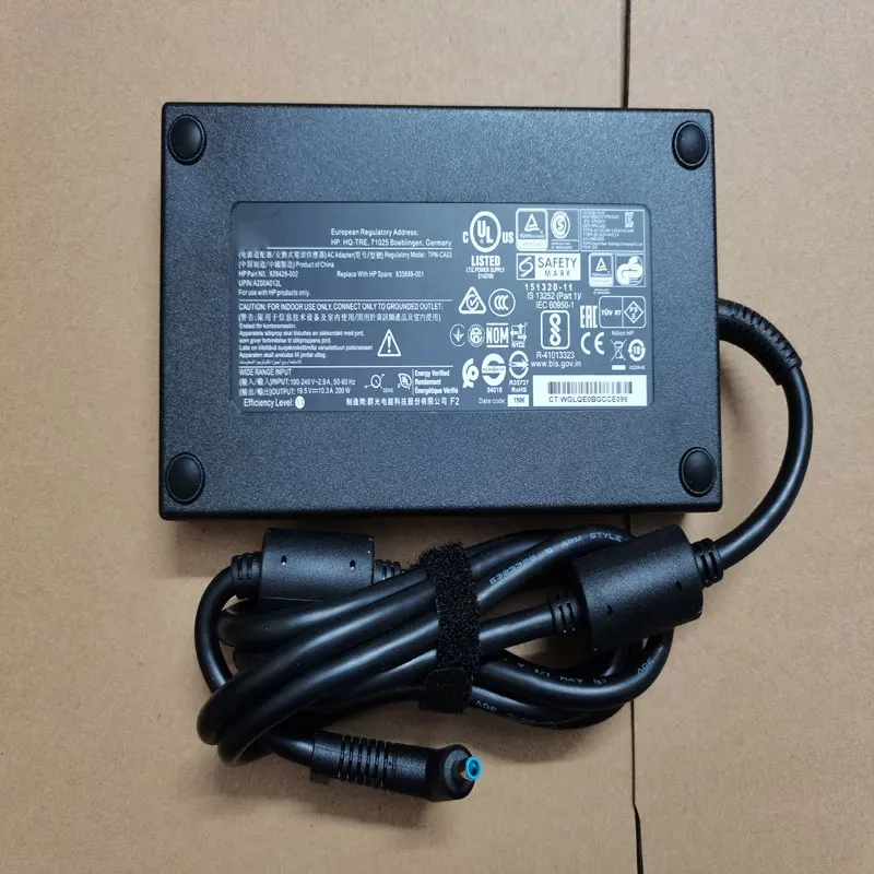Новинка, тонкий адаптер переменного тока 19,5 в, 200 А, 928429 Вт, 15,6-002 с голубым наконечником для HP OMEN 15-ek0003na, оригинальное зарядное устройство для игрового ноутбука дюйма