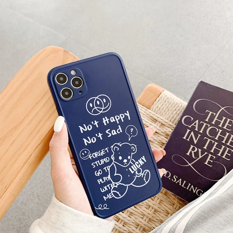 

for iPhone 11 Case Luxury TPU Full Protection Soft Cover Tide Bear Case for iPhone 11 Phone Case