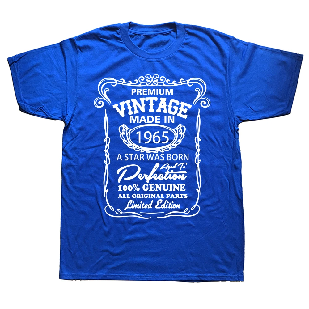 

Vintage Made In 1965 Limited Edition T Shirt Birthday Gift Humour Father's Day Present for Men Daddy Husband Cotton T-Shirt