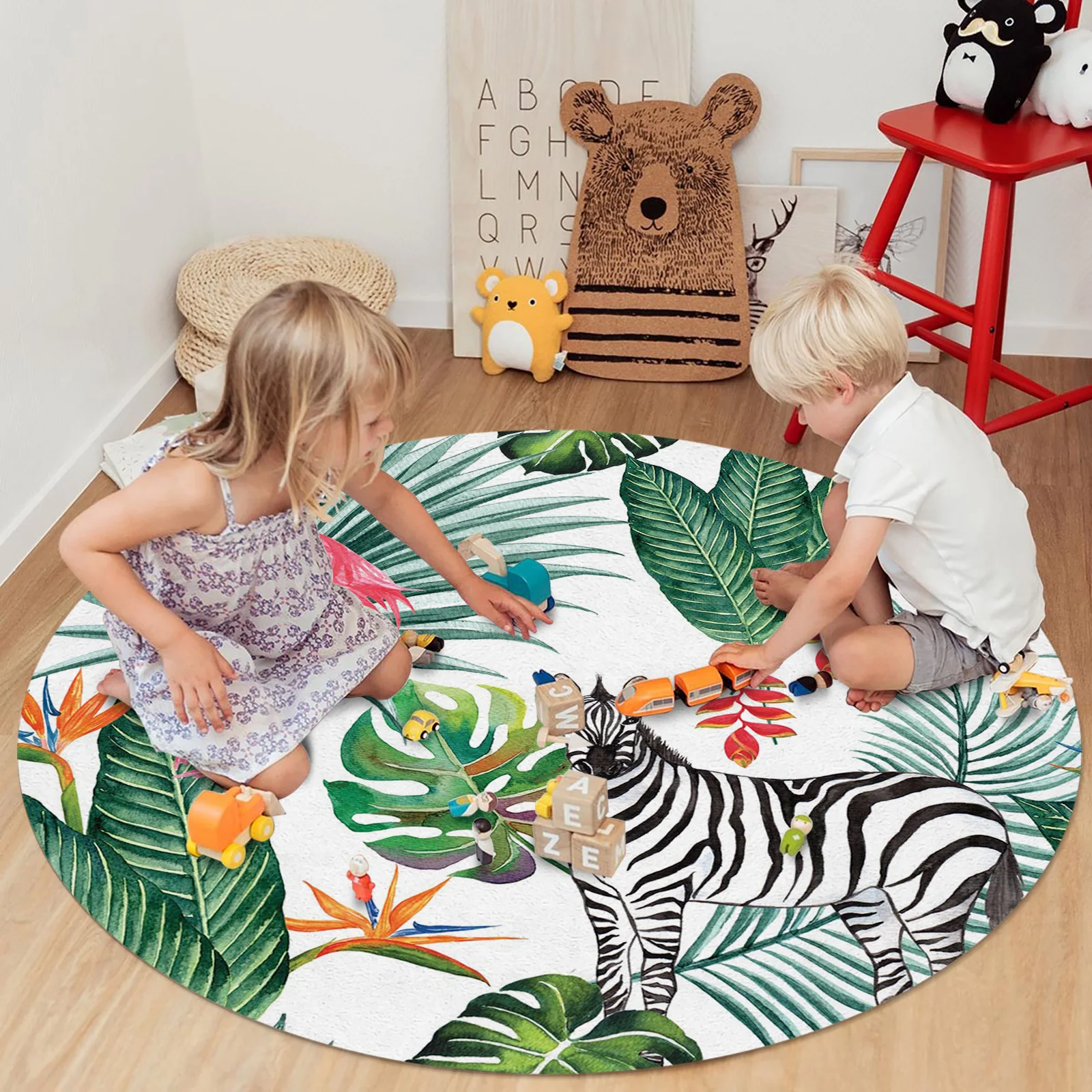 Зебра фламинго тропический коврик в джунглях для гостиной ковер напольные ковры