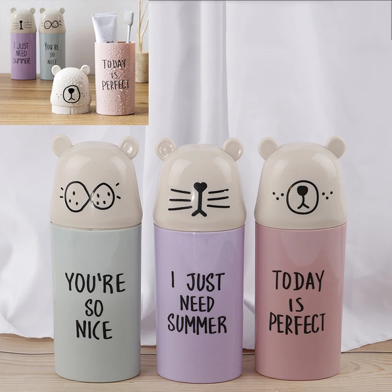 1 шт. переносной чехол для зубной щетки в мультяшном стиле контейнер хранения