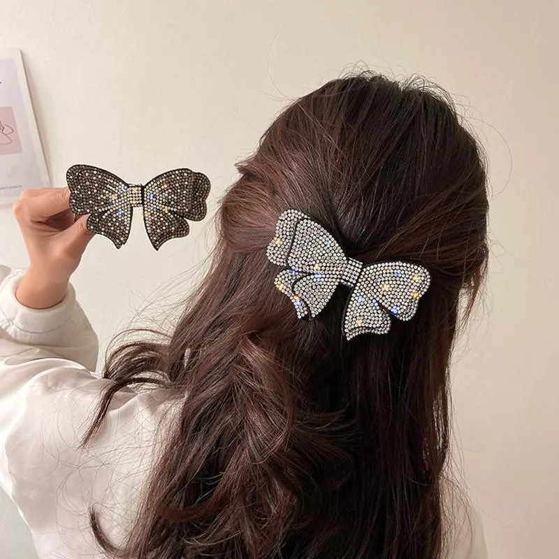 

Bowknot Shiny Hair Clips Luxury Retro Hairpins Women Girls Barrettes Hair Accessories Headdress Fashion Bowknot Shiny Hair Clips