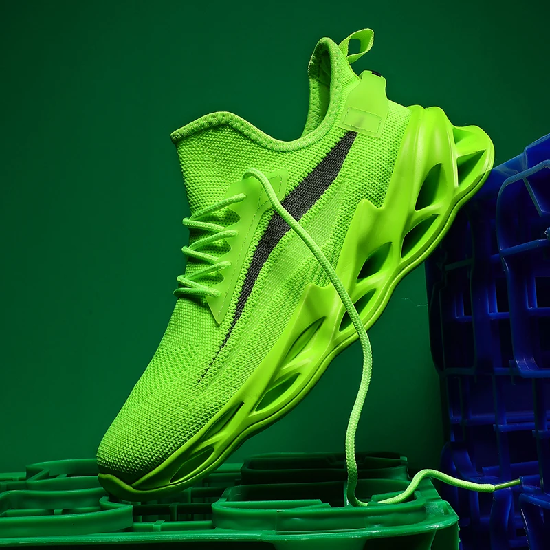 Брендовая мужская спортивная обувь для бега кроссовки с лезвиями нескользящая