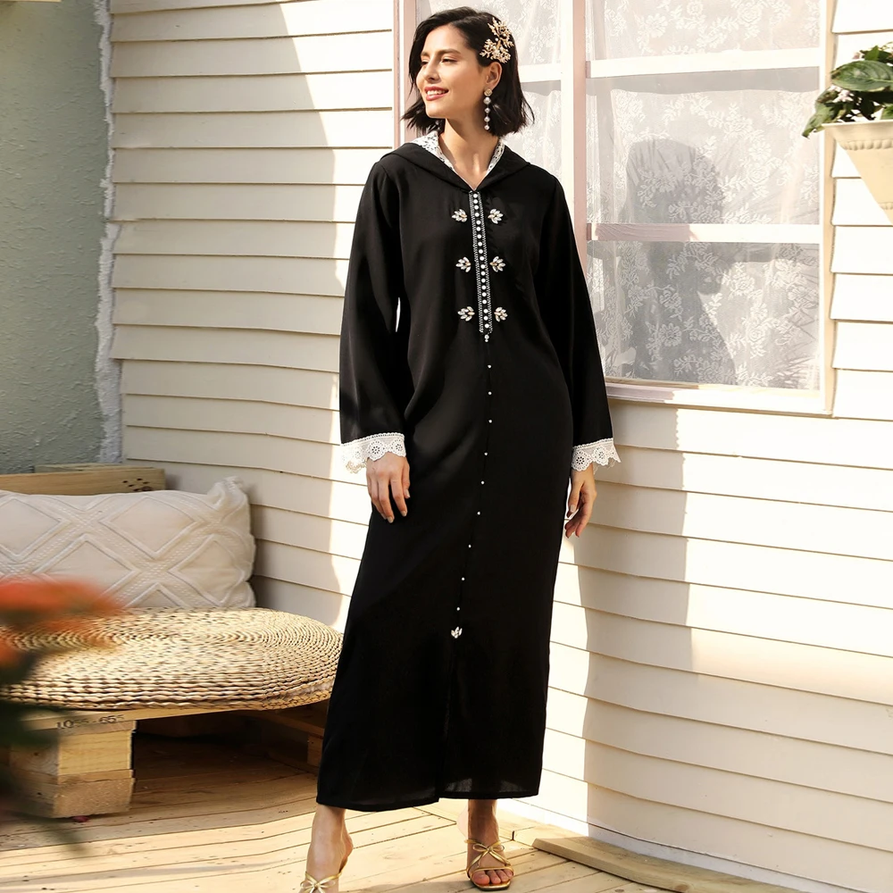 Абая для женщин Djellaba длинное женское платье Abaya Дубай Кафтан Турция ислам арабское мусульманское длинное платье Caftan Marocain