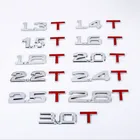 3D металлический 1,4 T 1,6 T 1.8L 2,0 T 2,2 T 3,0 T для багажника Volkswagen разрядная емкость буква номер эмблема автомобиля Наклейка Объем двигателя