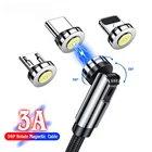 Кабель Micro USB Type-C, 3 А, шнур для быстрой зарядки и передачи данных для iPhone 13 Pro Max, Huawei P40, Samsung, зарядный кабель с поворотом на 540 градусов для телефона