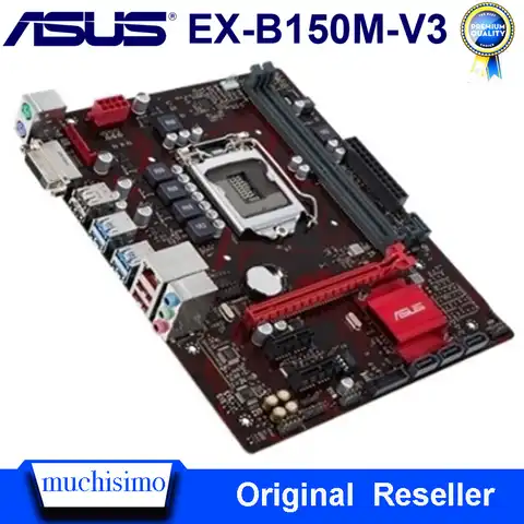 Десктопная Материнская плата Asus EX-B150M-V3 DDR4 LGA 1151 Intel B150 DDR4 32 Гб PCI-E 3,0 USB3.0 Micro ATX i7 i5 CPU 1151, материнская плата
