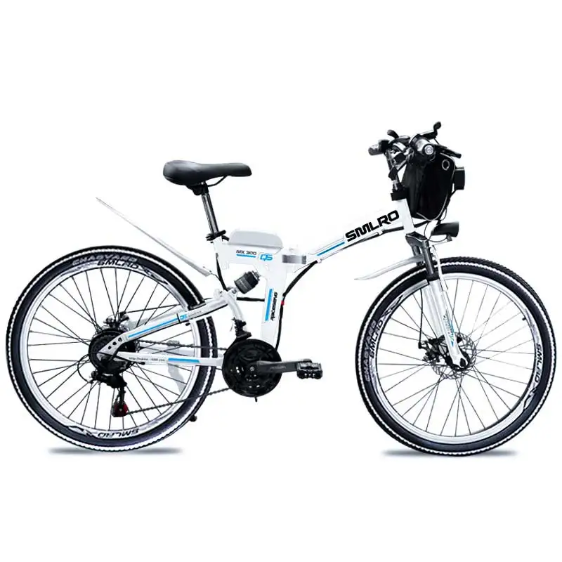 White -350W 10AH 48V Продукт, литиевая батарея, 26 дюймов, 500 Вт, 48 В, 13 Ач, электрический велосипед, 21 скорость, горный велосипед, дешевая цена, складной e велосипед для продажи - Цвет: White -350W 10AH 48V