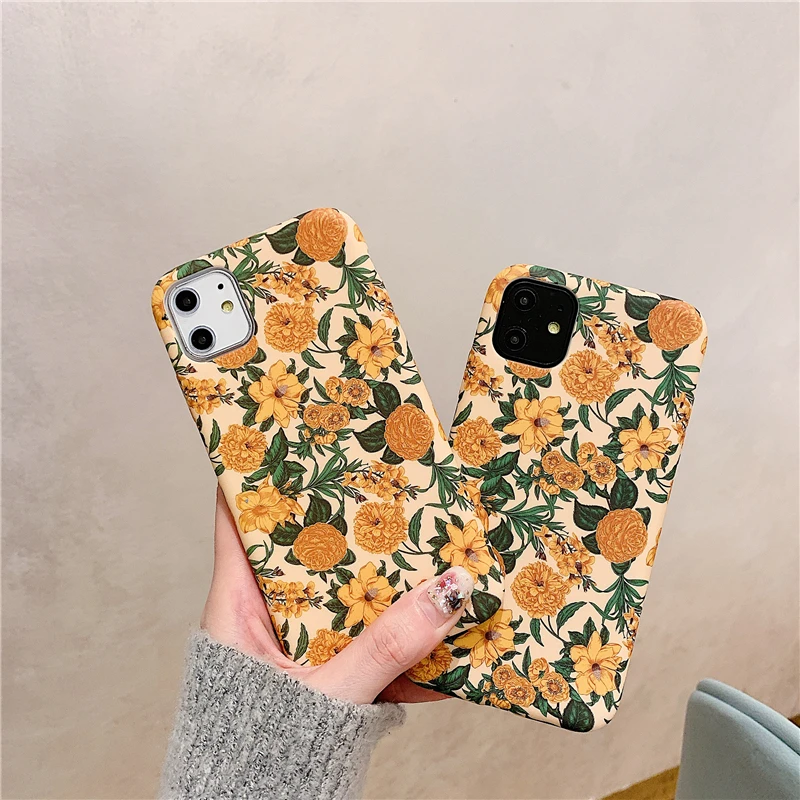 Отсутствие Красочные цветы цветочный лист телефонный чехол для iphone 8 Plus 7 X XS Max XR 12