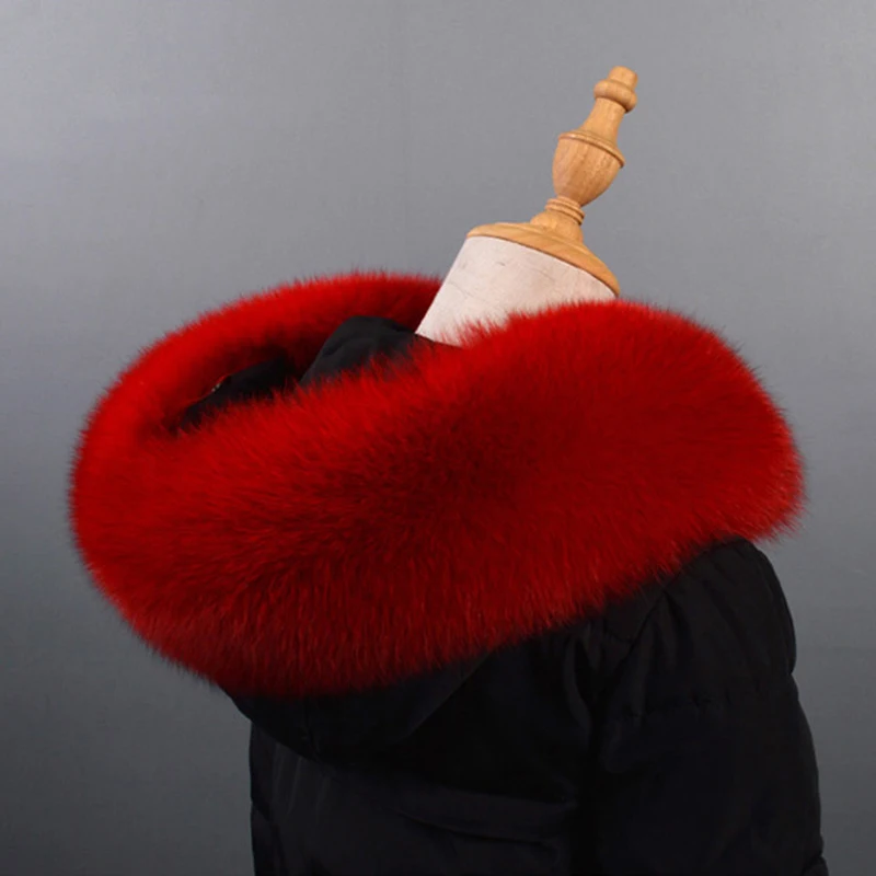 Новый натуральный Лисий меховой воротник Мех шарфы женские модные шали Женское