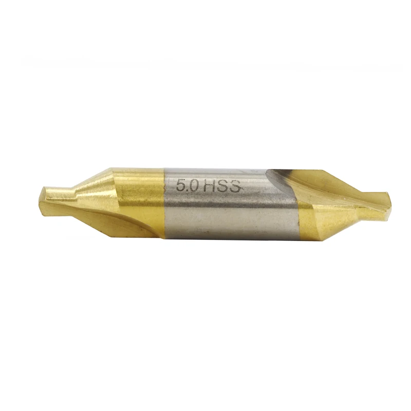 

6pcs 1.0-5.0mm HSS TiN Coated Center Drill Bit Set Metalworking Hole Drill Hole Cutter 60 Degrees Combined Drill Bit Set