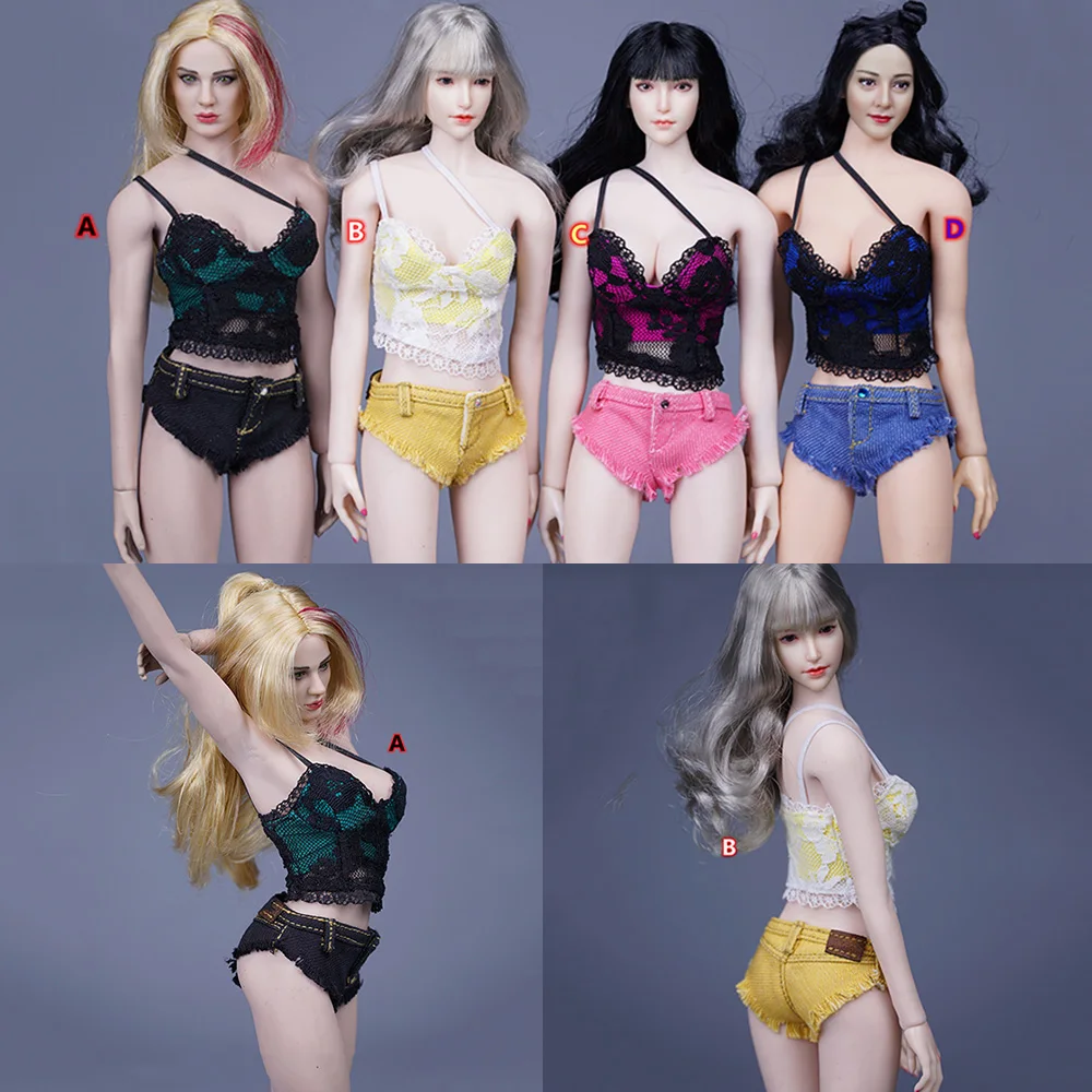 

Женские сексуальные джинсовые стринги в наличии 1/6 SA Toys SA029 с низким вырезом