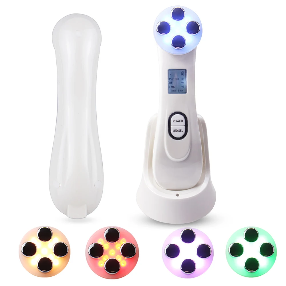 Портативный фотонотерапия RF & EMS Электропорация мезотерапия прибор для ухода за