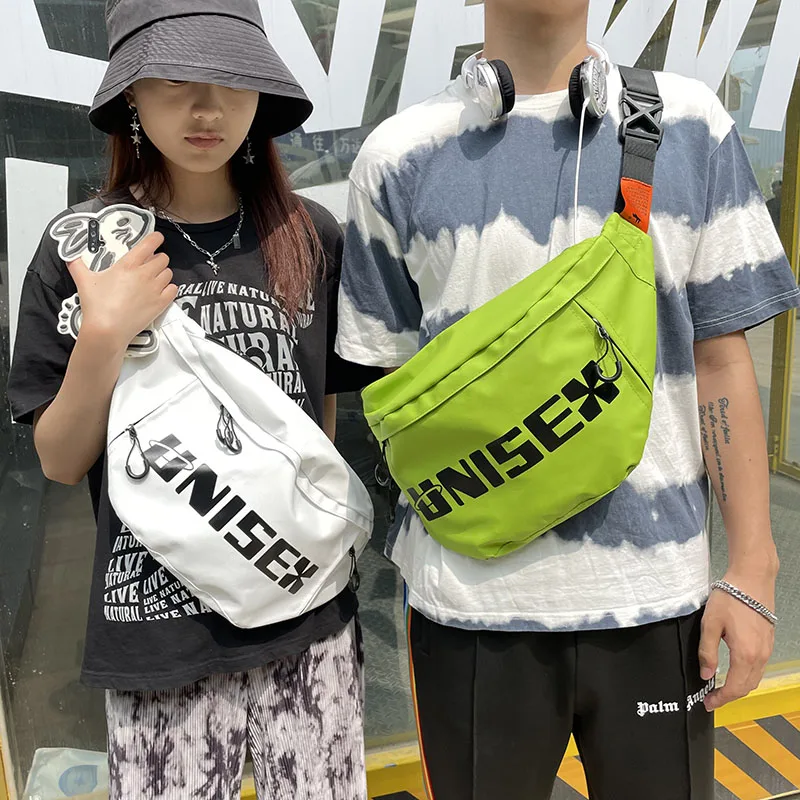 

Street hip hop Waist Bag Unisex Letter Fanny pack Large capacity Shoulder Crossbody Chest Bags New Fashion Trend Banana Belt Bag