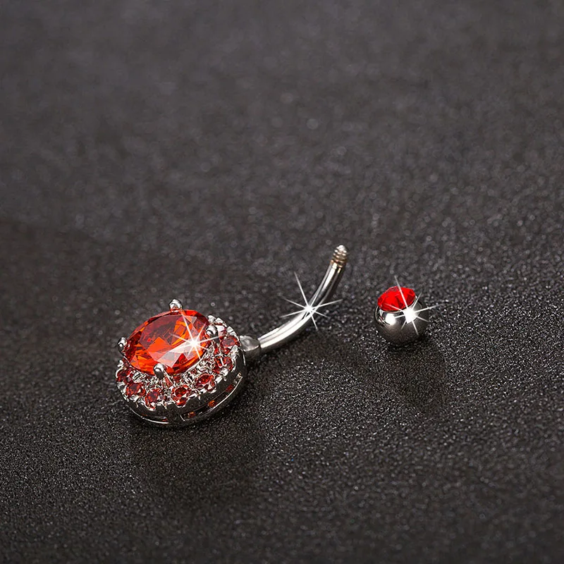 

Crystal Body Jewelry Piercing Ring Navel Bell Button Ring Piercing Jewelry Navel Ring Round Belly Button Belly Punk Button Ring