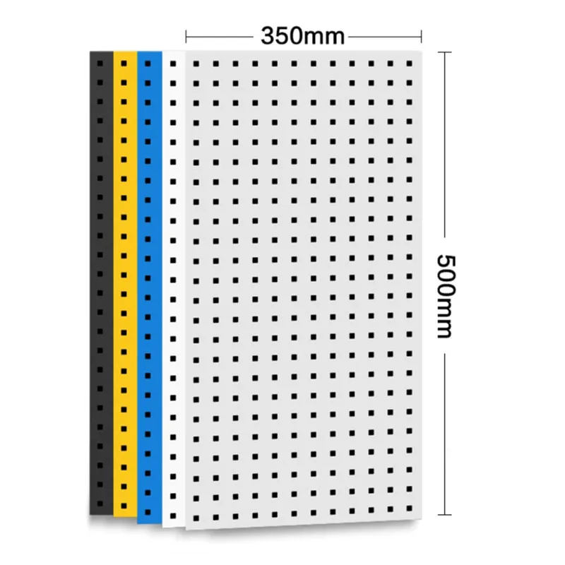 

1 Pcs Metal Display Shelf Board 500 * 350mm Metal Square Hole Hole Plate Hardware Tools Hanging Plate Wall Display Shelf