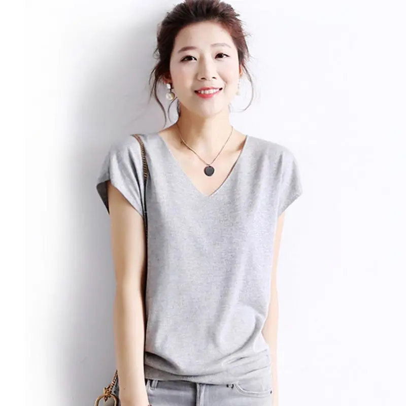 Женская одежда с коротким рукавом Трикотаж Strentch вязаный Ретро осенний свитер