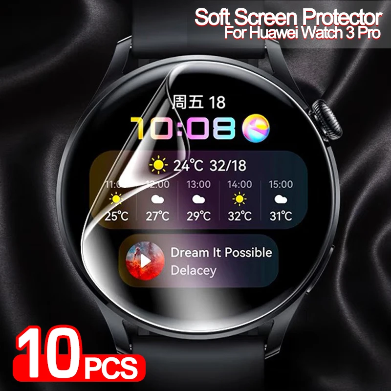 

Excellent Soft Protective watch film For HUAWEI WATCH 3 pro 48mm HD Full Screen Protector For Huawei watch 3 46mm Not Glass