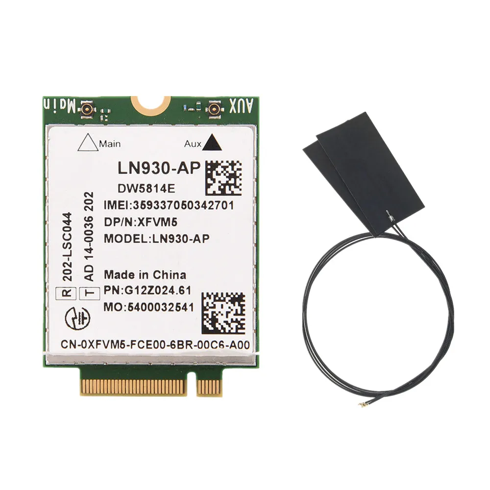 С антеннами + Φ DW5814e NGFF 4G LTE 150M модуль WWAN карта для Dell Latitude 5580 7480 5480 5285 2 в 1|3G модемы| |