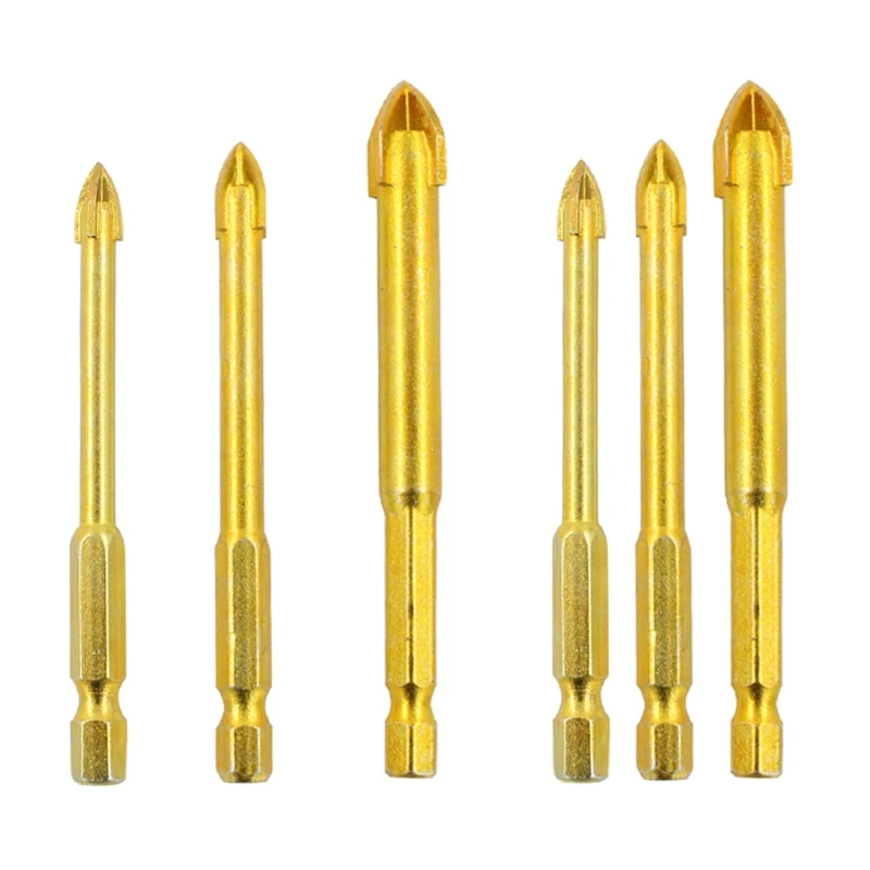 

Multifunctional Cross Hexagonal Shank Triangle Drill Bit for Glass Tile Marble Concrete Drilling