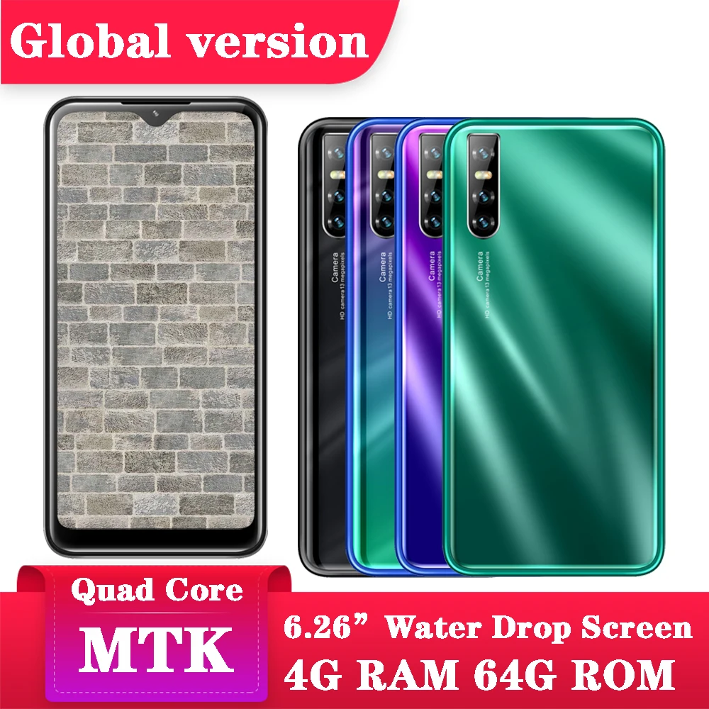 Смартфон X2 Pro на Android четыре ядра экран 6 26 дюйма 4 Гб + 64 ГБ|Смартфоны| |