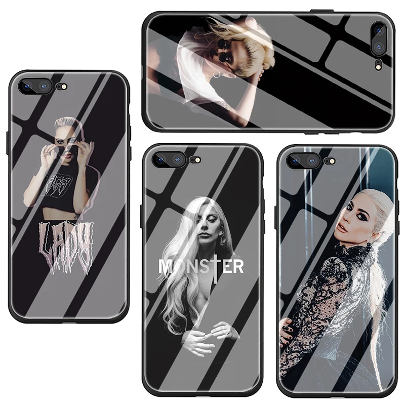 Чехол для телефона из закаленного стекла EWAU Lady Gaga iphone 5 5s SE 2020 6 6s 7 8 Plus X XR XS 11 pro