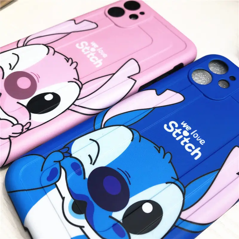 

Мягкий чехол для iPhone 11 Pro Max с мультяшным диснеевским стичем для iPhone 11 Pro Max XS Max X XR 7 8 Plus, матовый Силиконовый чехол для телефона