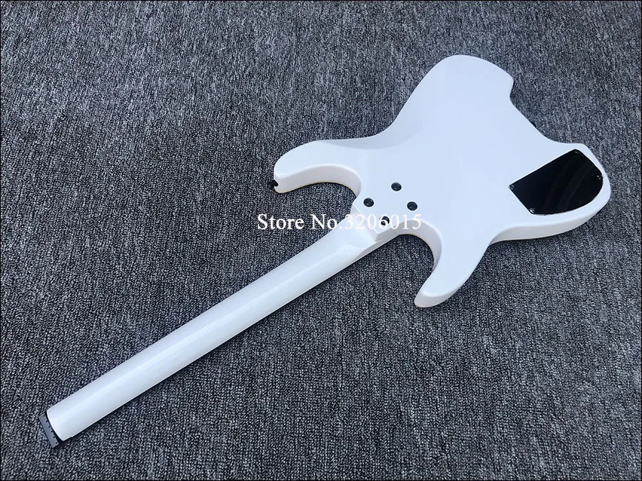 

Good quality Headless Electric guitar Rosewood Fingerboard Maple Neck Black Hardware Active Pickup White Color