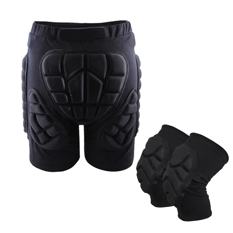 

Ski Protective Hip Pad Padded Shorts+Protective Knee Pads Skiing Skating Snowboarding Impact Protection