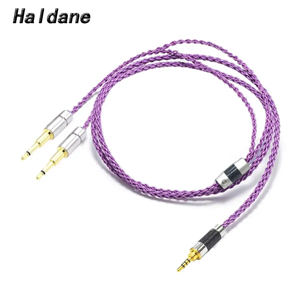 

Haldane HIFI 8Core Silver Plated Headphone Replacement Upgrade Cable for OPPO PM-1 PM-2 HE1000 400S 560 Headphones（purple）