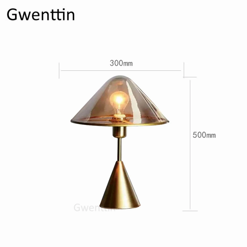 Modern Glass Table Lamps Nordic Designer Bedroom Bedside Lamp Led Stand Light Fixtures Iron Desk Lights Study Luminaire Art Deco | Лампы и
