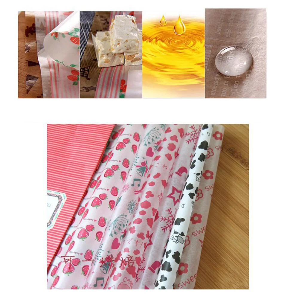 Восковая бумага 50 шт./лот пищевая смазочная пищевые обертки оберточная для хлеба