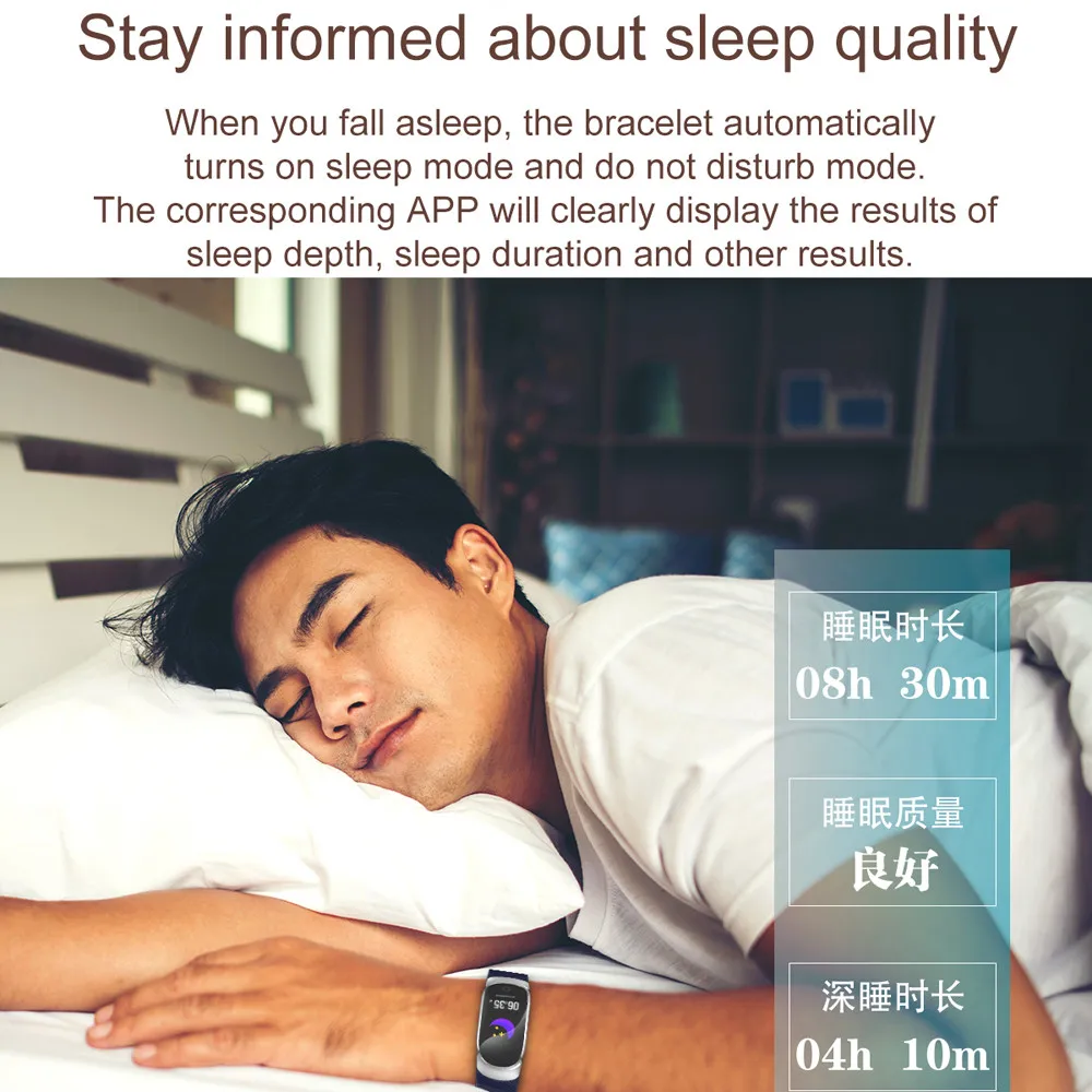 

Qw16 Waterproof Smart Bracelet Heart Rate Monitor Smart Bracelet Fitness Tracker Ip68 Waterproof Sports Wristbands#g35