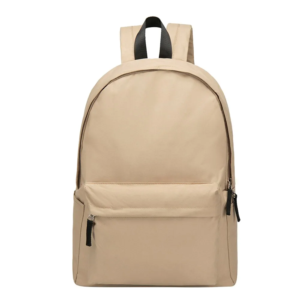 Рюкзак Холщовый для женщин и взрослых модный однотонный вместительный ранец на