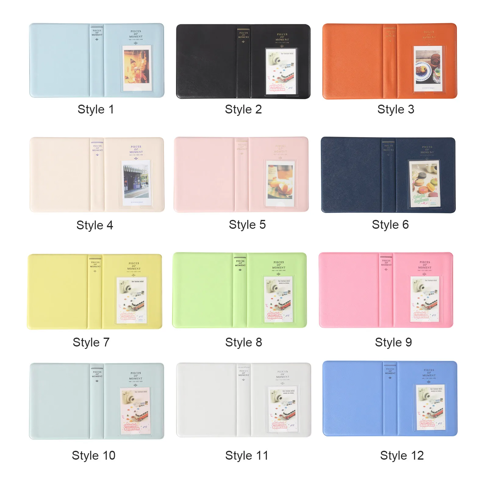 

Photo Album 64 Pockets Various Fresh Styles Candy Color Photo Album For Mini Film Size 5.4*8.5CM Polaroid Family Album Case