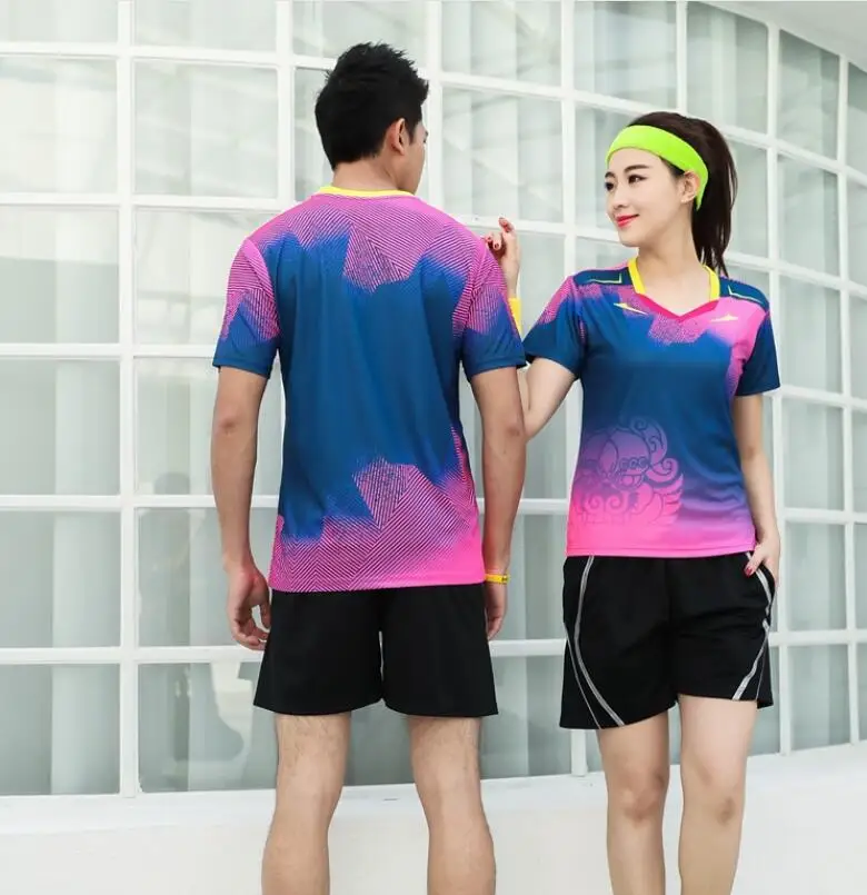 Badminton shirt Male/Female , table tennis jerseys,Tennis t shirt , Breathable Turn-down collar Sports ping pong Jersey Uniforms