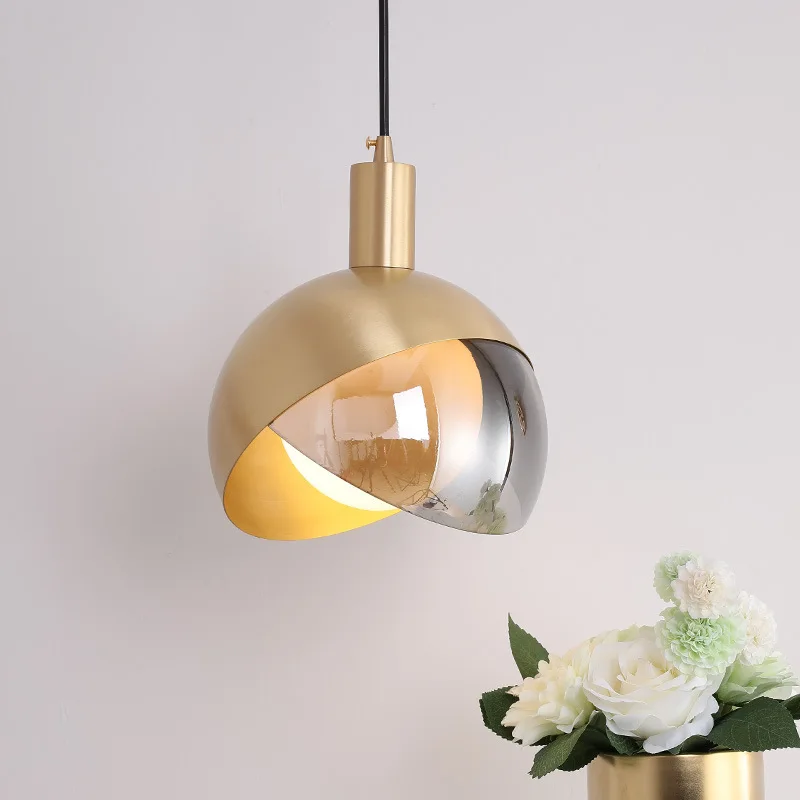

Modern Glass Pendant Lights Fixture Bedside Creative Round Ball Bedroom Hanging Lamp Luminaire Kitchen Decoration Led Lighting