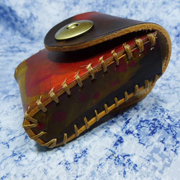 Кожаный чехол Zippo ручной работы из воловьей кожи Зажигалка оболочка на поясе