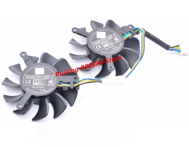 

HA5010H12SF-Z RX460 RX550 RX560 2GB 4GT охлаждающий вентилятор для графической карты