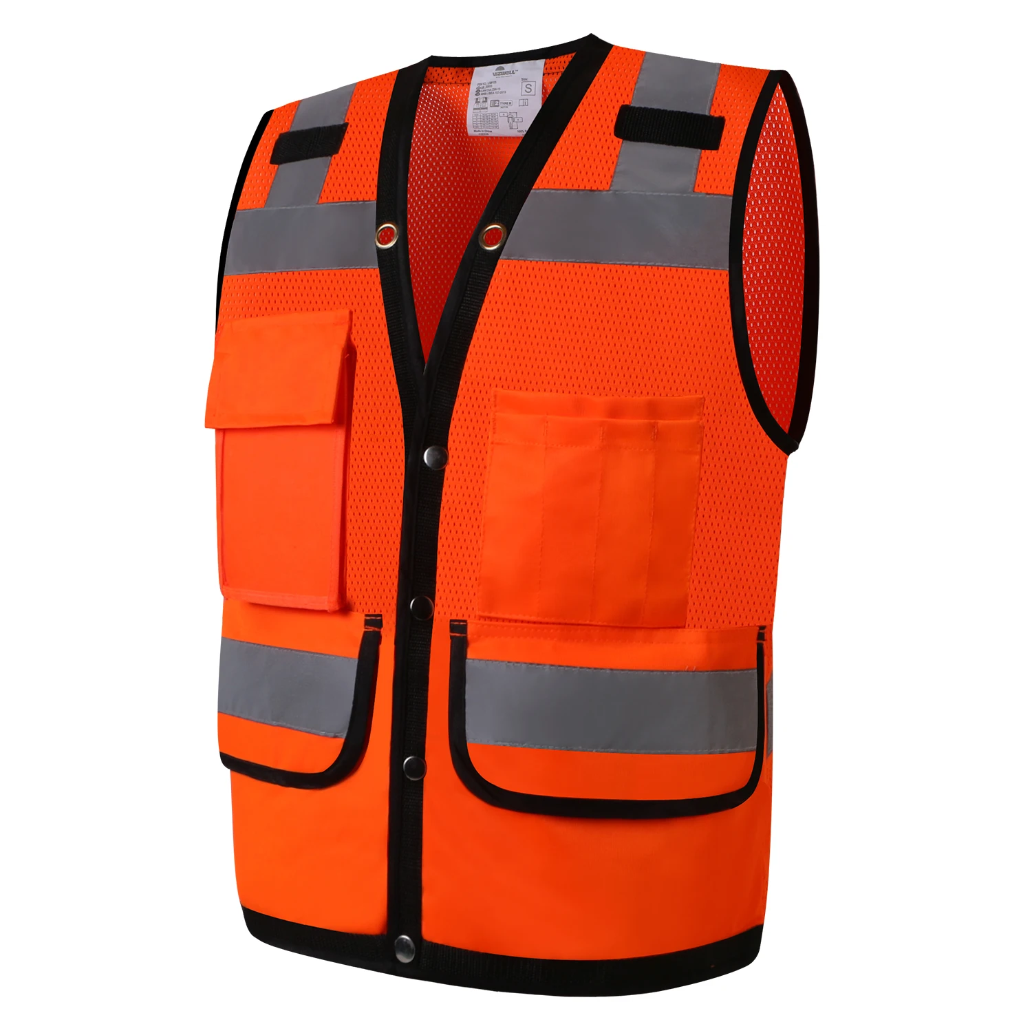 Защитный жилет Hi Vis светоотражающий оранжевый сетчатый рабочая одежда с высокой