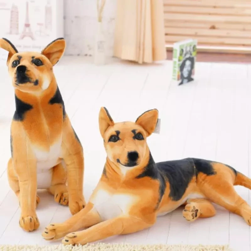 Simulation Plush Dog Toy Realistic Stuffed Animals German Dog Shepherd Dog Plush Toys Gift For Children