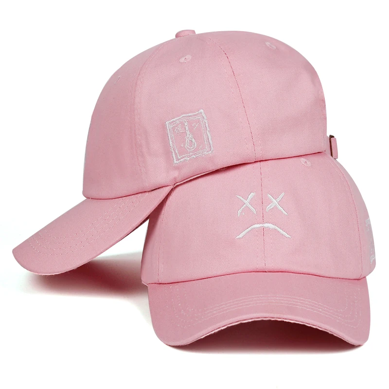 

Lil Peep Dad Hat Embroidery 100% Cotton Baseball Cap Sad face Hat xxxtentacion Hip Hop Cap Golf Love lil.peep Snapback Women Men