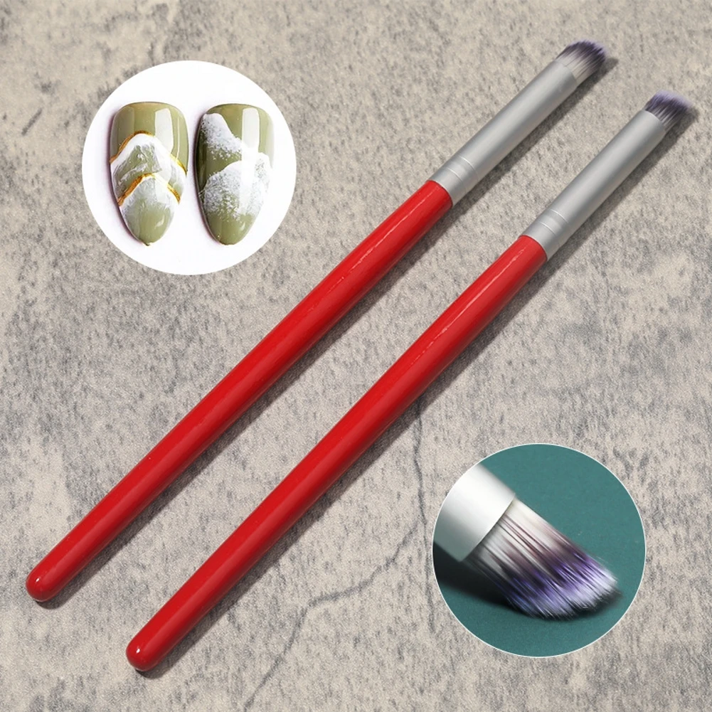 

1 Pcs Nail Art Brush Manicure Gel Polish Brush Gradual Color Blooming Dizzy Dye Oblique Nail Drawing Pen