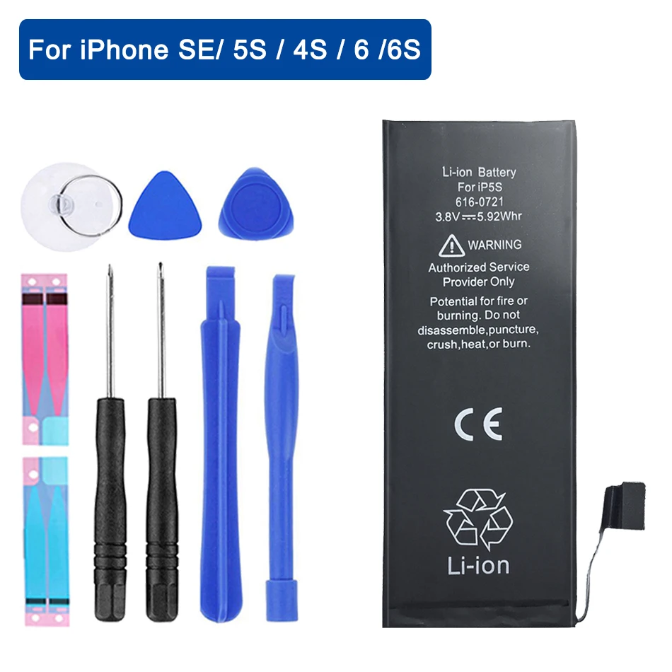 Аккумулятор для телефона IPhone 6 6S 6plus 5se 5S встроенный литиевый аккумулятор с