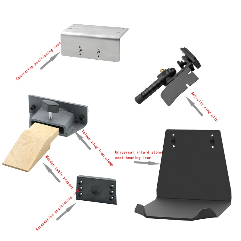 

Jewelry fixed iron universal stone inlay seat bearing iron wooden table stopper table stopper clip ring micro-inlay fixture