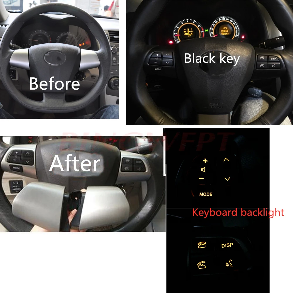 Качественные кнопки переключателей рулевого колеса для Toyota Corolla/Wish/Rav4/Altis motor 2 года гарантии OE качество