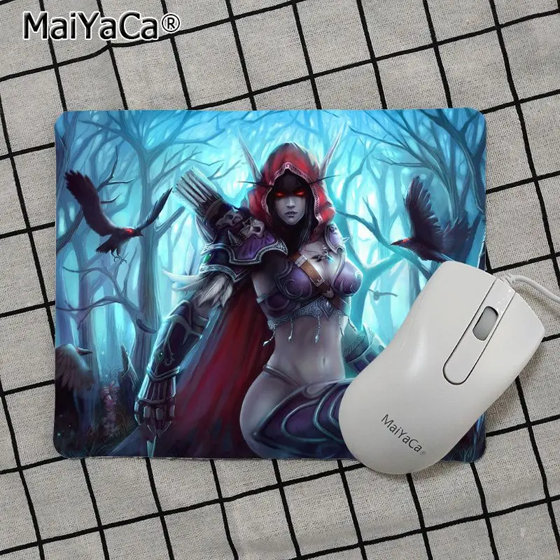 Maiya, высокое качество, World of Warcraft Sylvanas, прочный резиновый коврик для мыши,,, игровой коврик для мыши - Цвет: No Lock Edge18x22cm